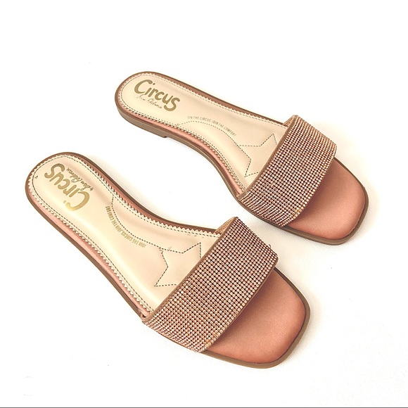 CIRCUS BY SAM EDELMAN ROSE GOLD SLIP ON SANDAL- SIZE 8.5 - Picture 2 of 8